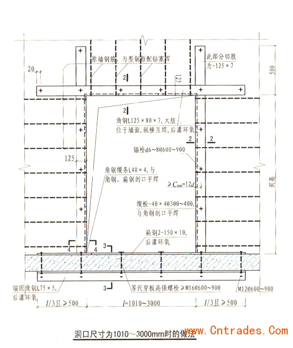 墙体加固、混凝土墙体开洞加固